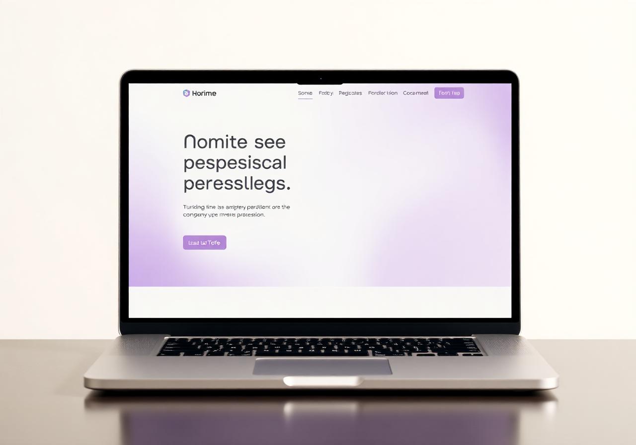 Example client website mockup